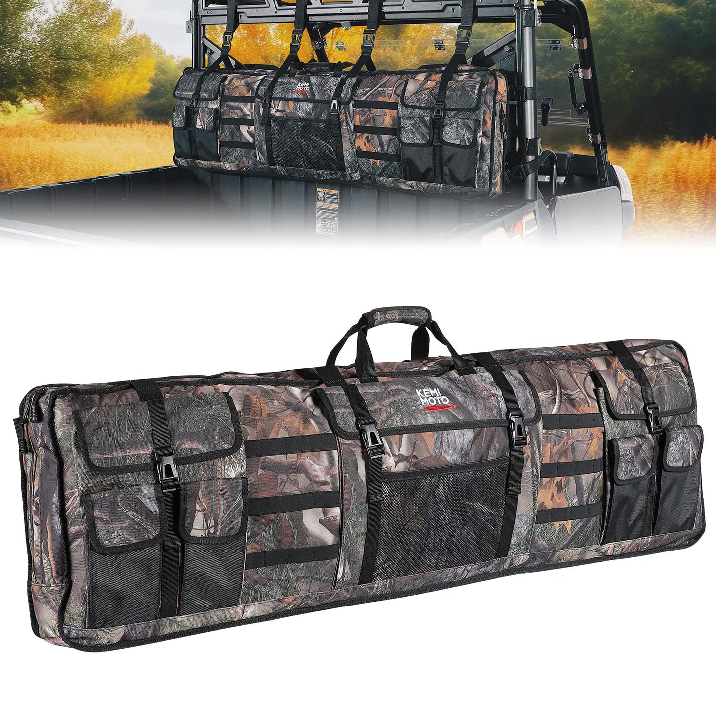 Kemimoto Double UTV Gun Holder Tool Rack Camouflage