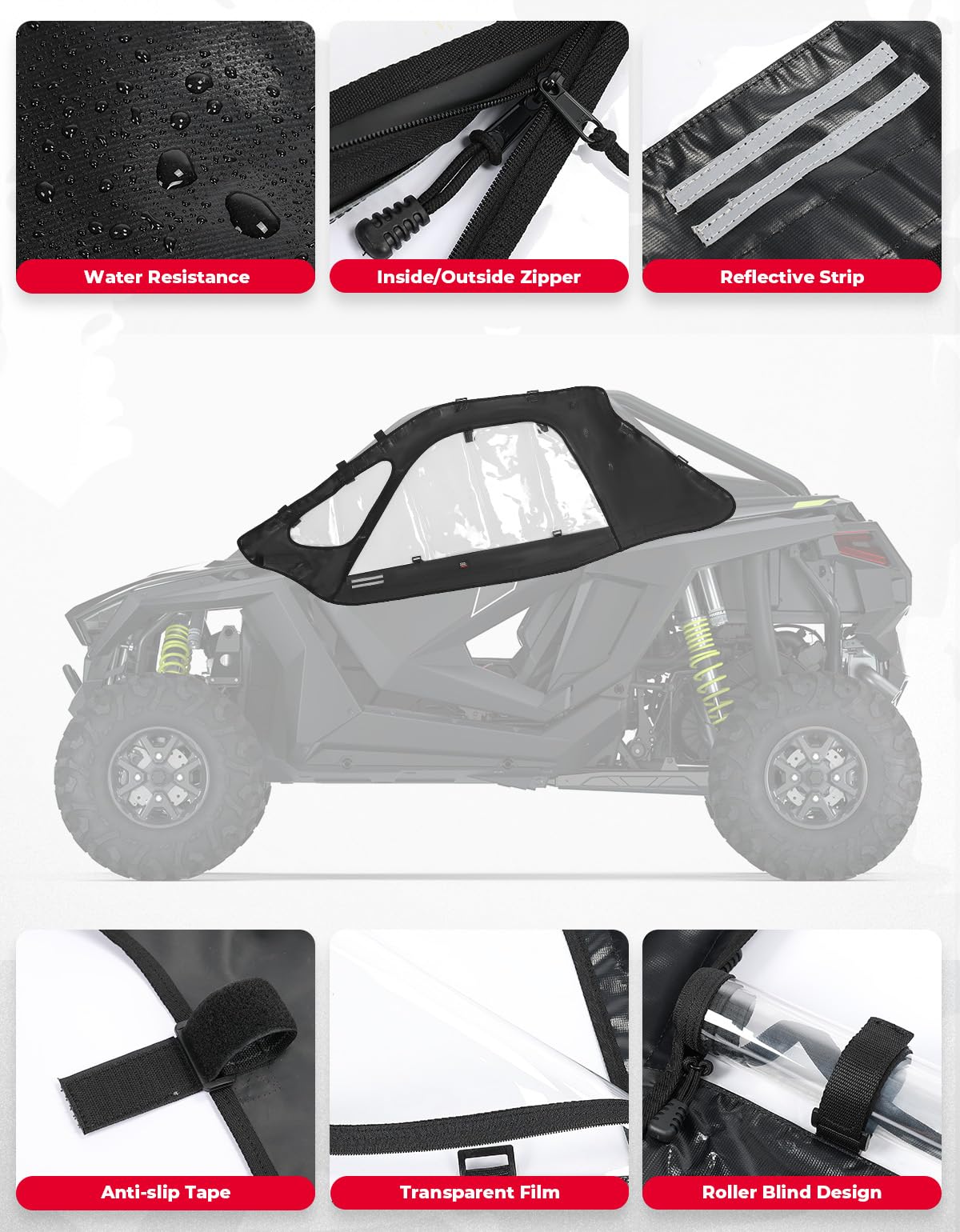 Kemimoto Soft Cab Enclosure for Polaris RZR PRO XP/Turbo R