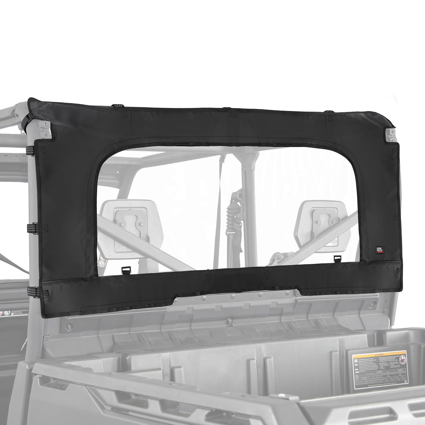Kemimoto Soft Rear Windshield with Zipper for Can‑Am Defender