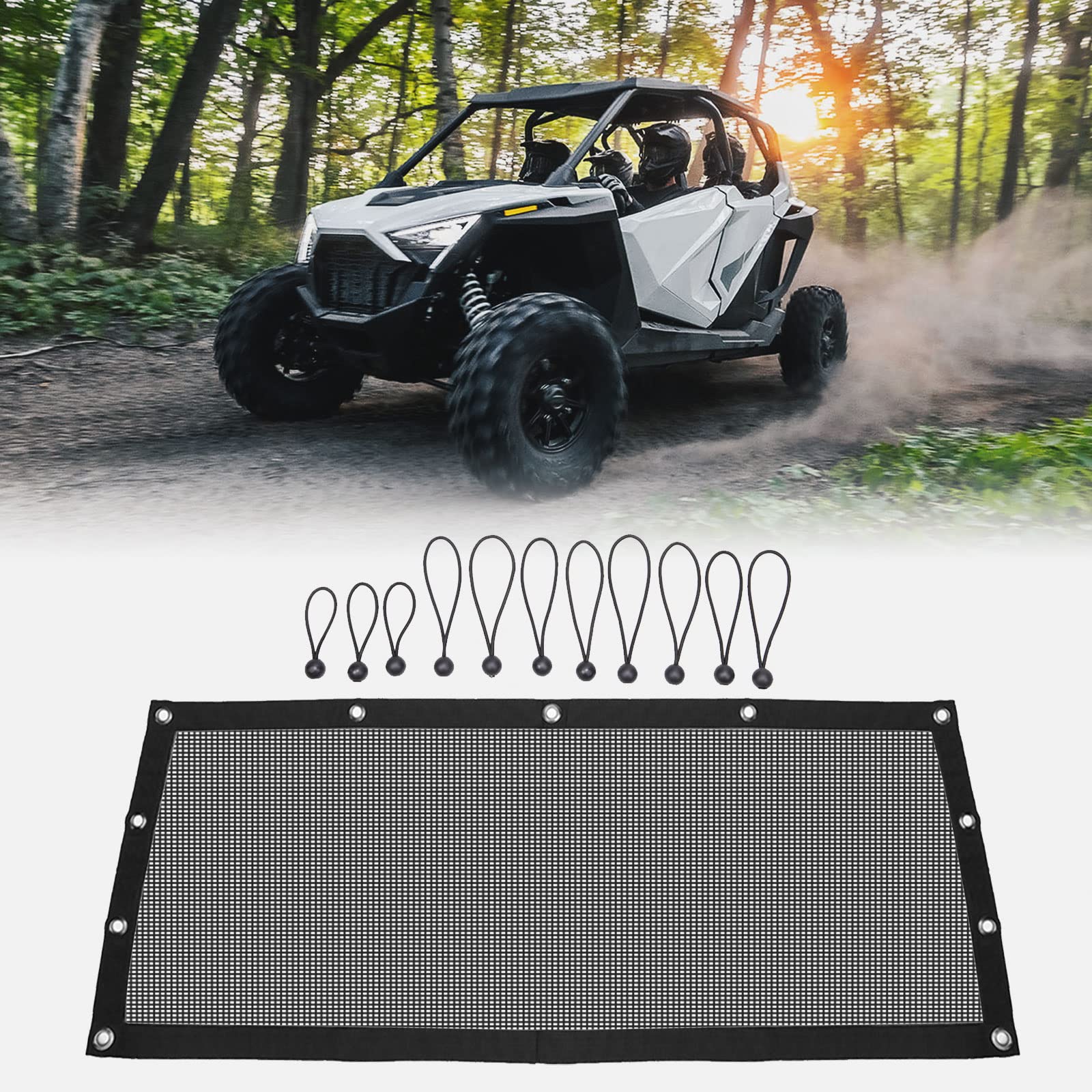 Kemimoto Rear Window Net Mesh for Polaris RZR PRO XP