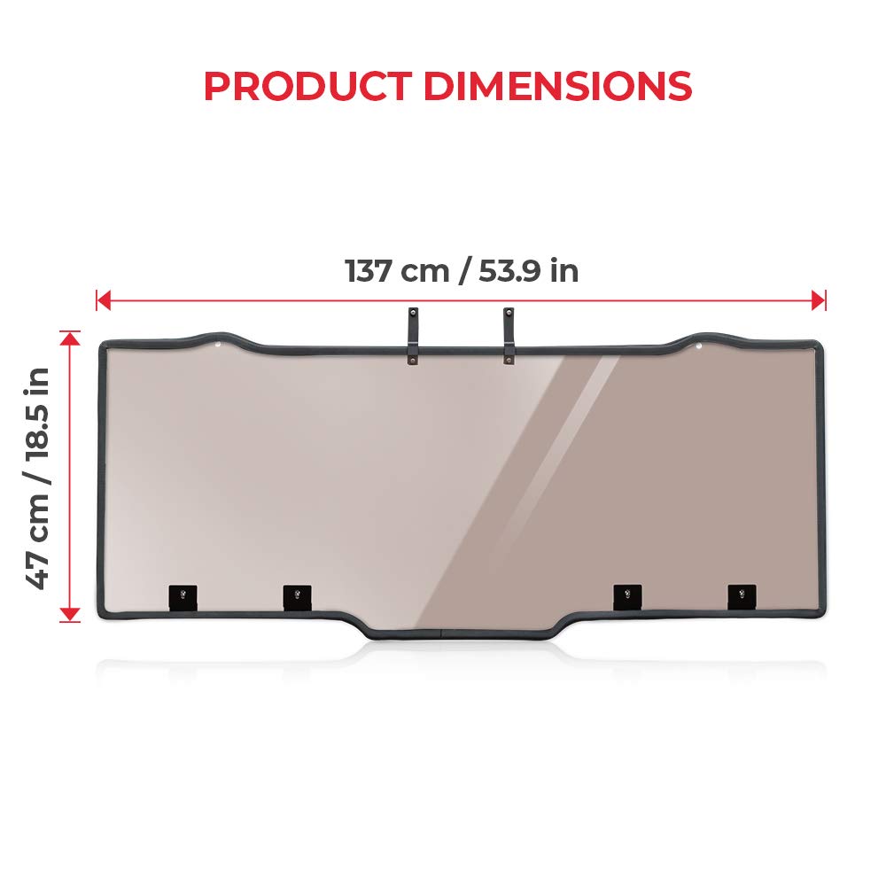 Kemimoto Anti UV Rear Windshield for Polaris Ranger XP1000 2017-2026