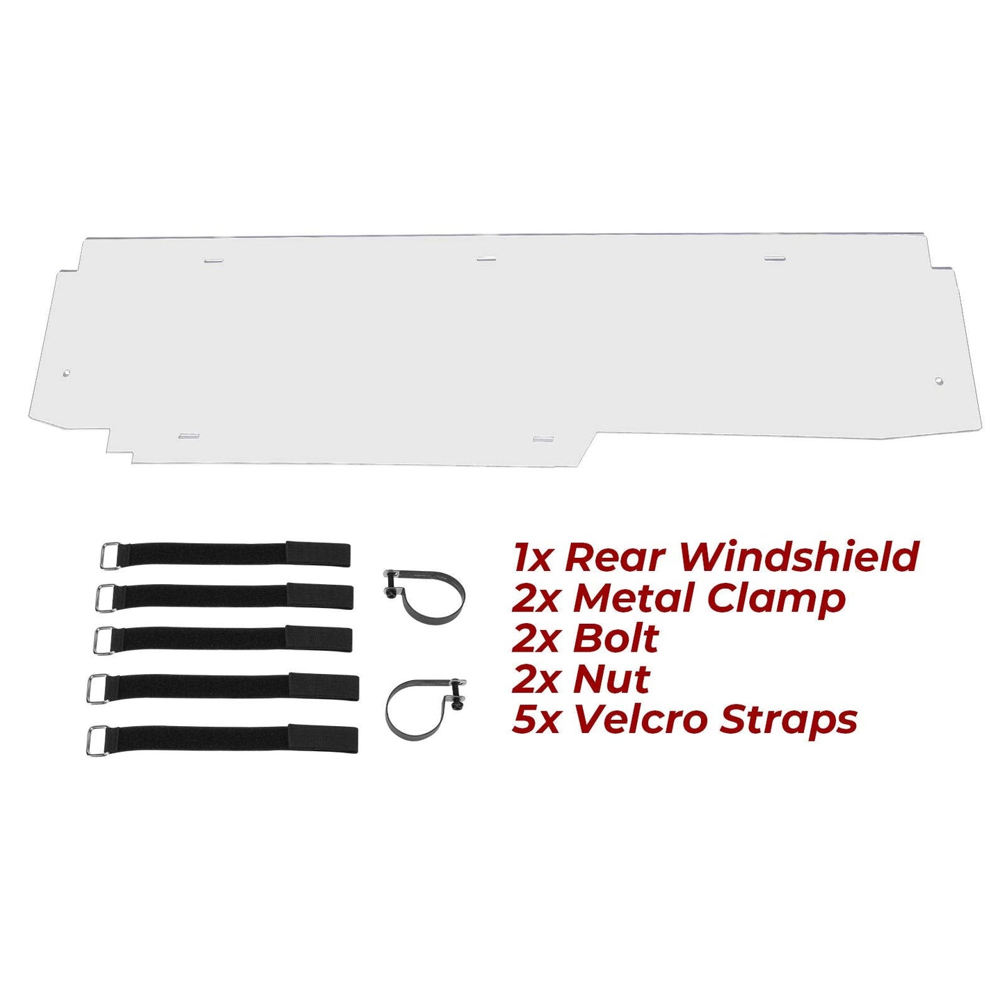 Kemimoto Rear Windshield for Can-Am Maverick X3 Max
