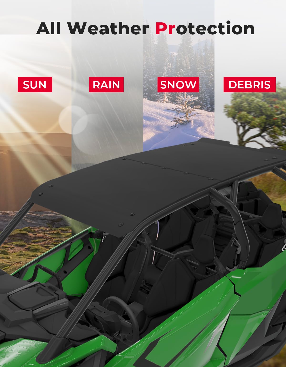 Kemimoto Aluminum Roof for Polaris RZR PRO XP4 Turbo R4