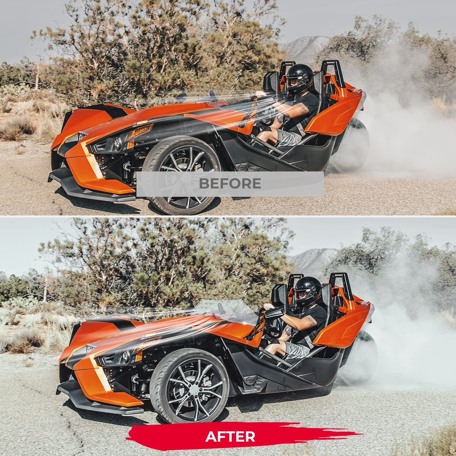 Kemimoto Full Cover and Windshield Deflector for Polaris Slingshot