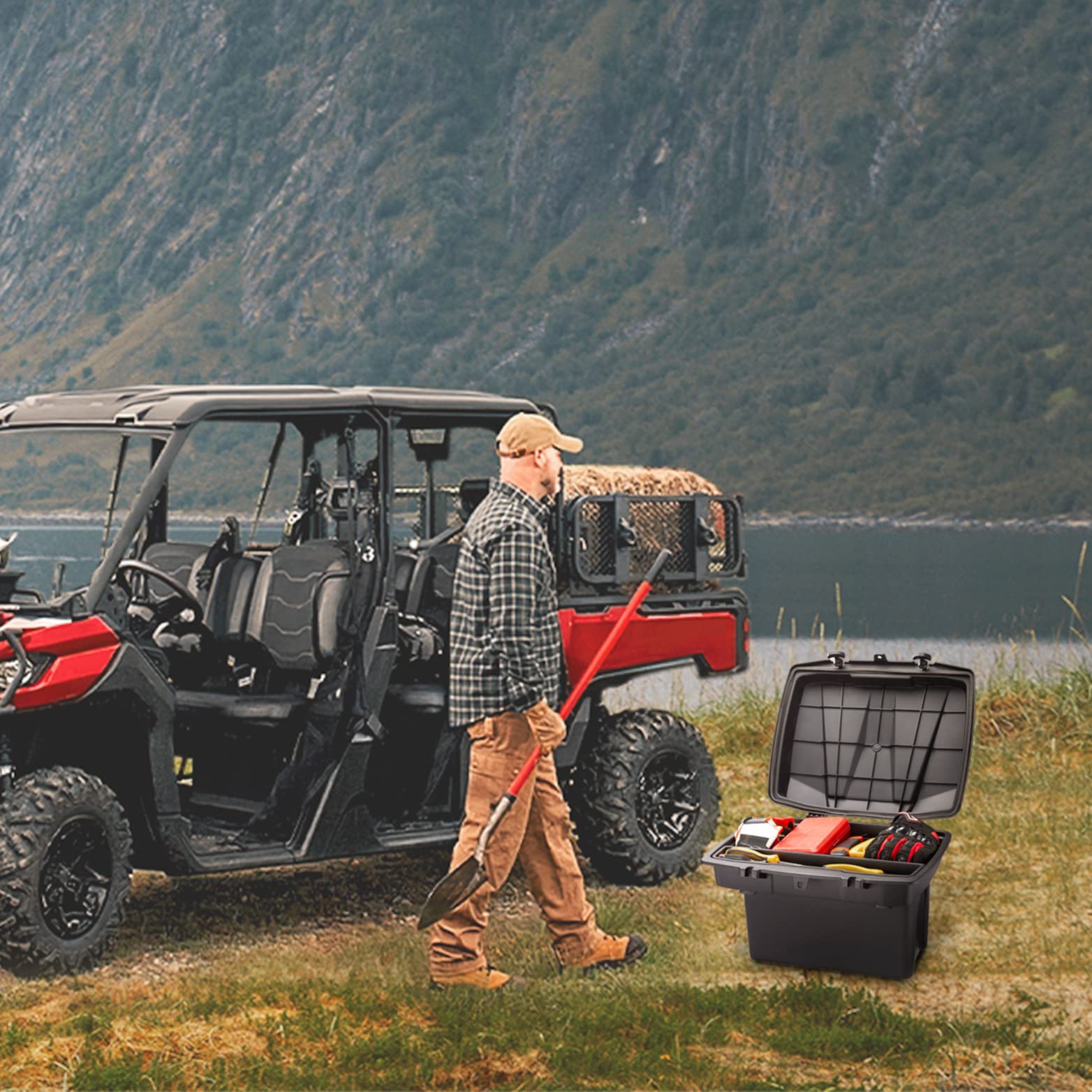 Kemimoto Removable 20L Cargo Storage Box for Can‑Am Defender