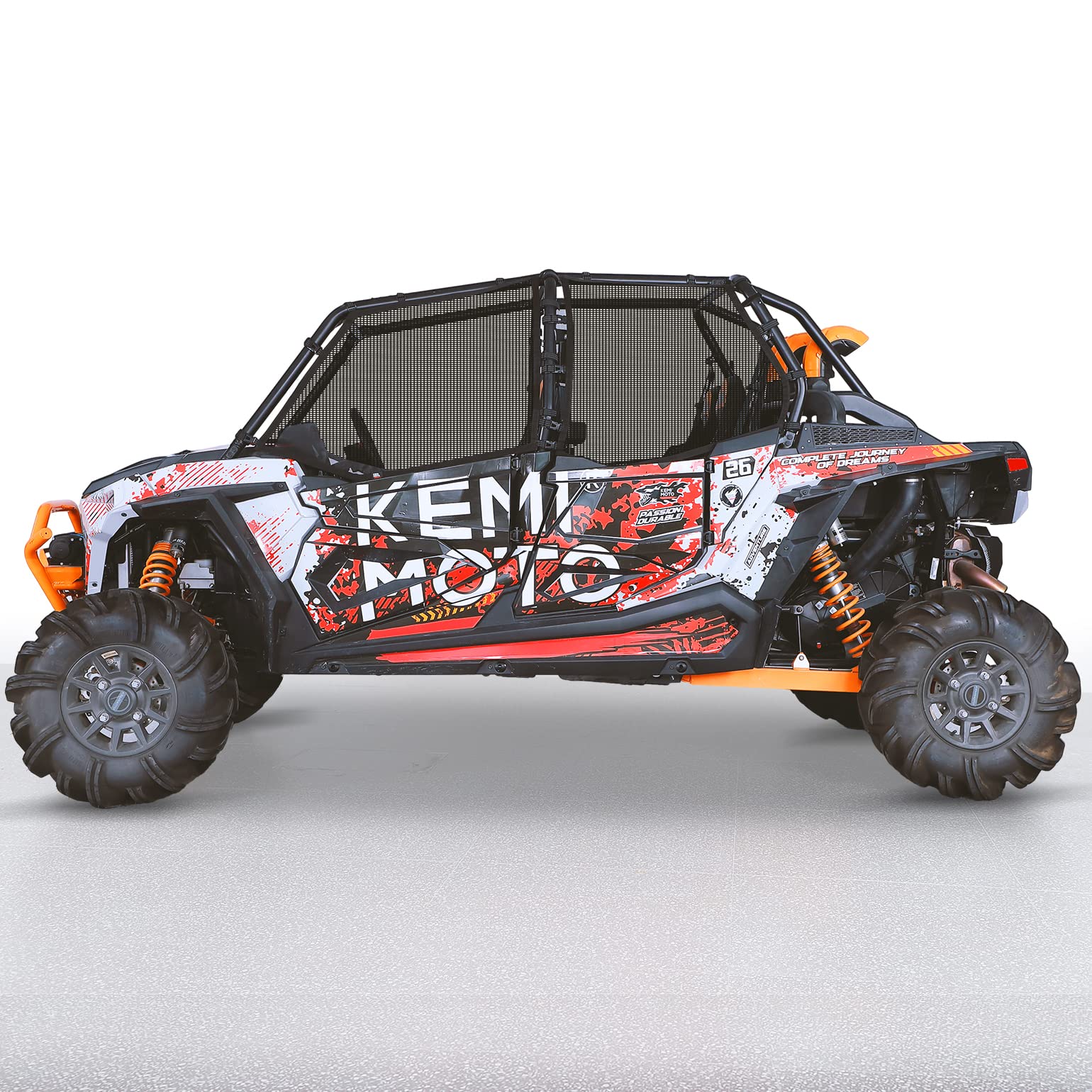 PVC Mesh Window Nets Door Nets for Polaris RZR XP 1000 4 Door 2014-2023