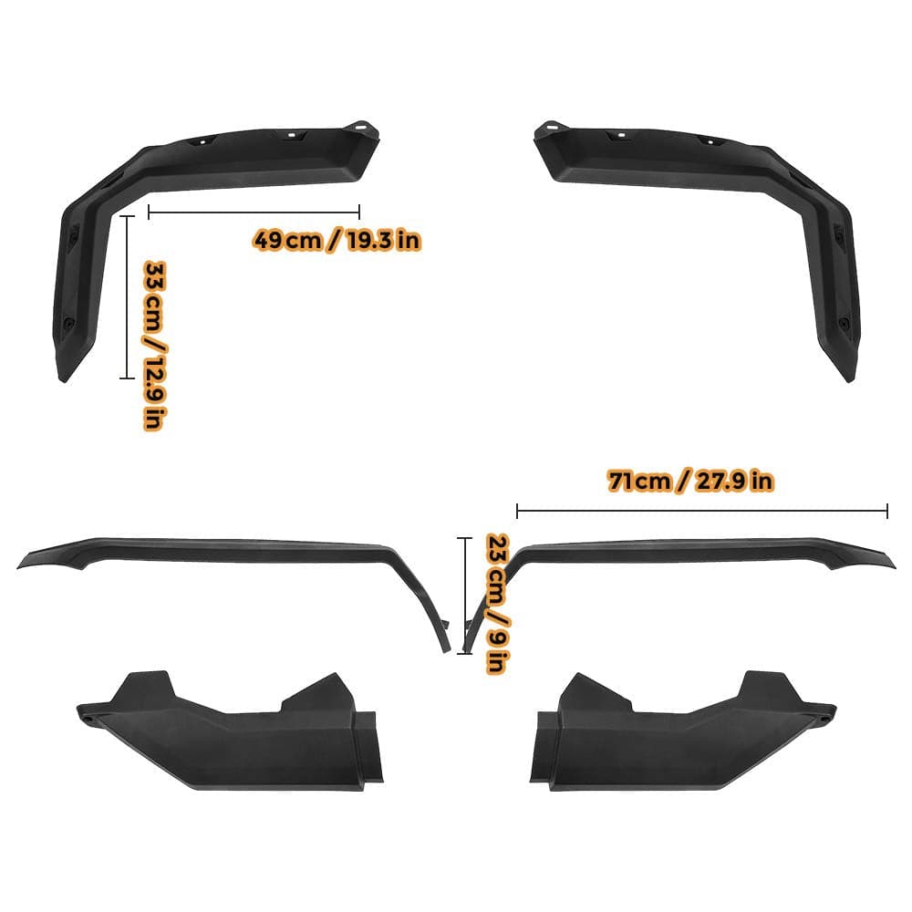 Kemimoto Fender Flares for Can‑Am Defender Extended Mud Guards