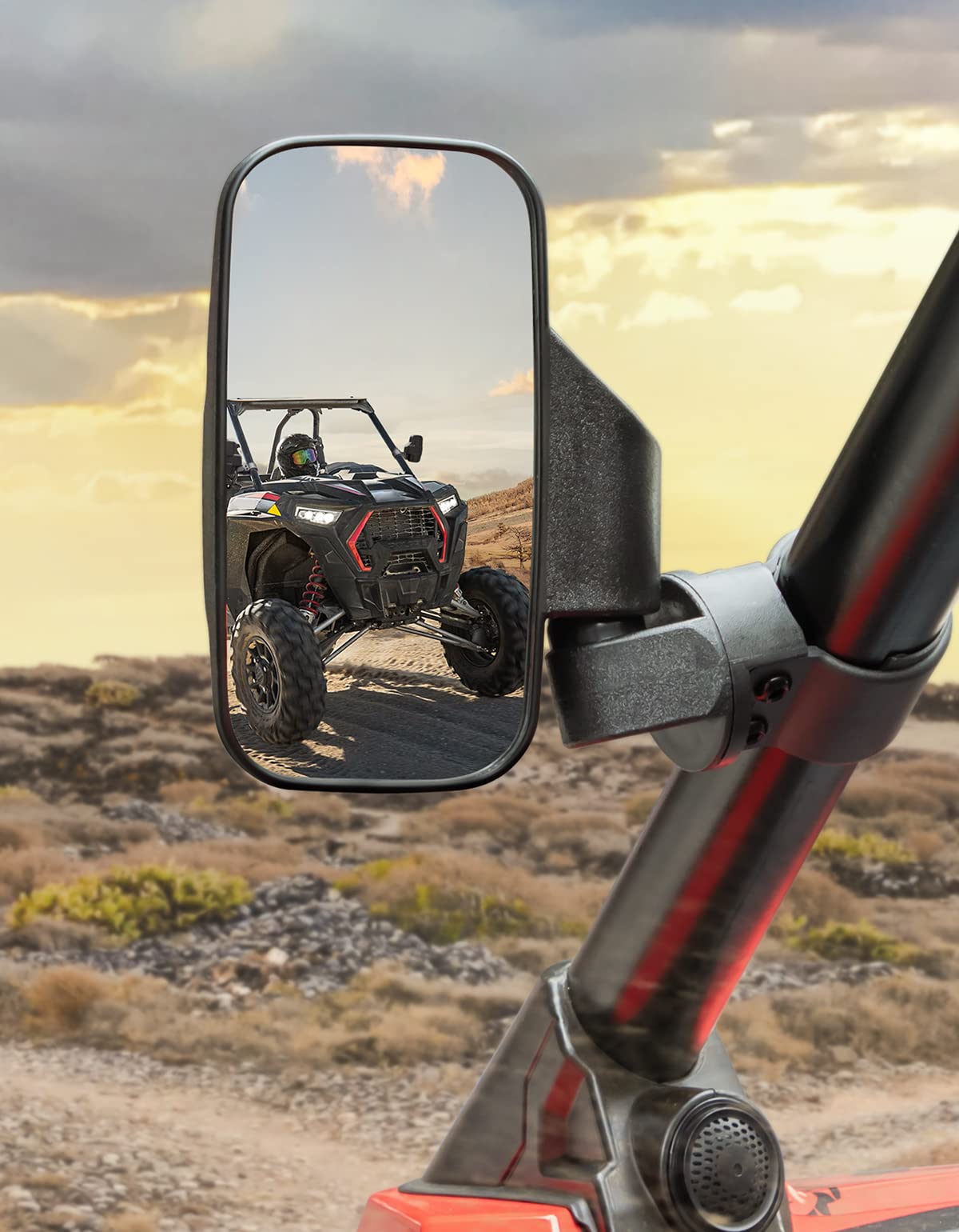 Kemimoto High Impact Convex Side View Mirror 1.75"-2"