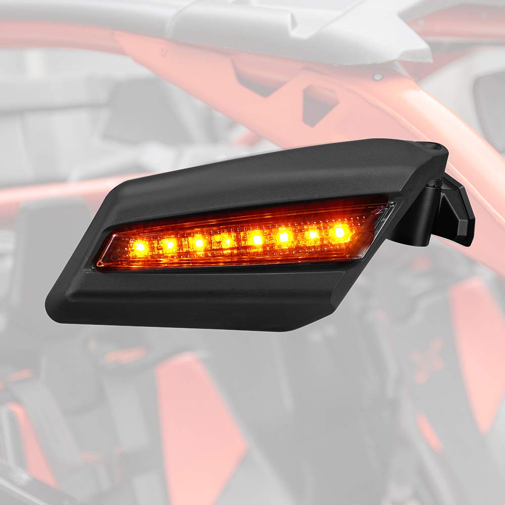 Kemimoto LED Mirrors With Turn Signal For Can‑Am Maverick X3