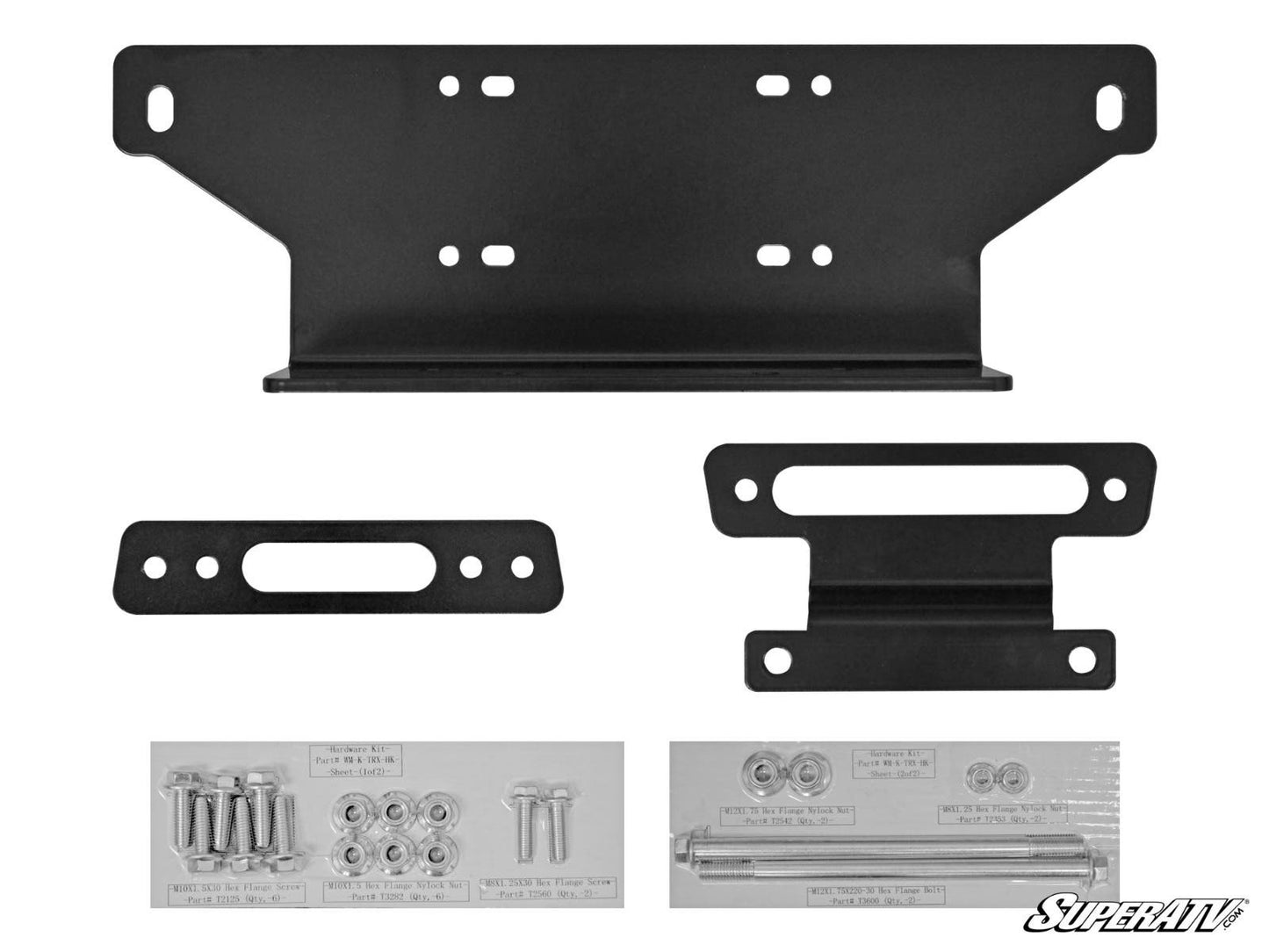 SuperATV Kawasaki Teryx Winch Mounting Plate Heavy‑Duty Steel
