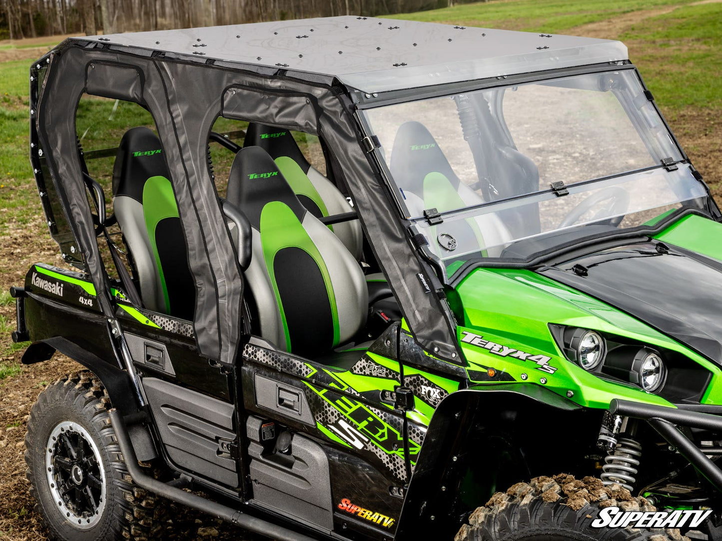 SuperATV Kawasaki Teryx 4 Primal Soft Cab Enclosure Upper Doors