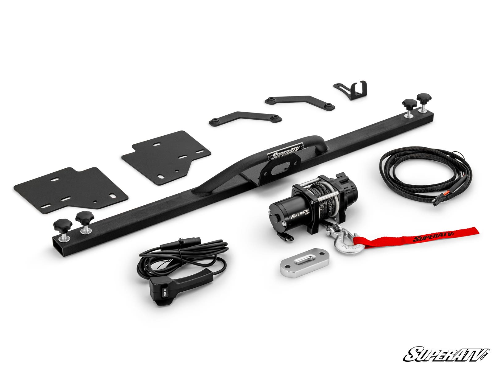 SuperATV Polaris General XP 1000 Bed Winch 500‑Lb Capacity