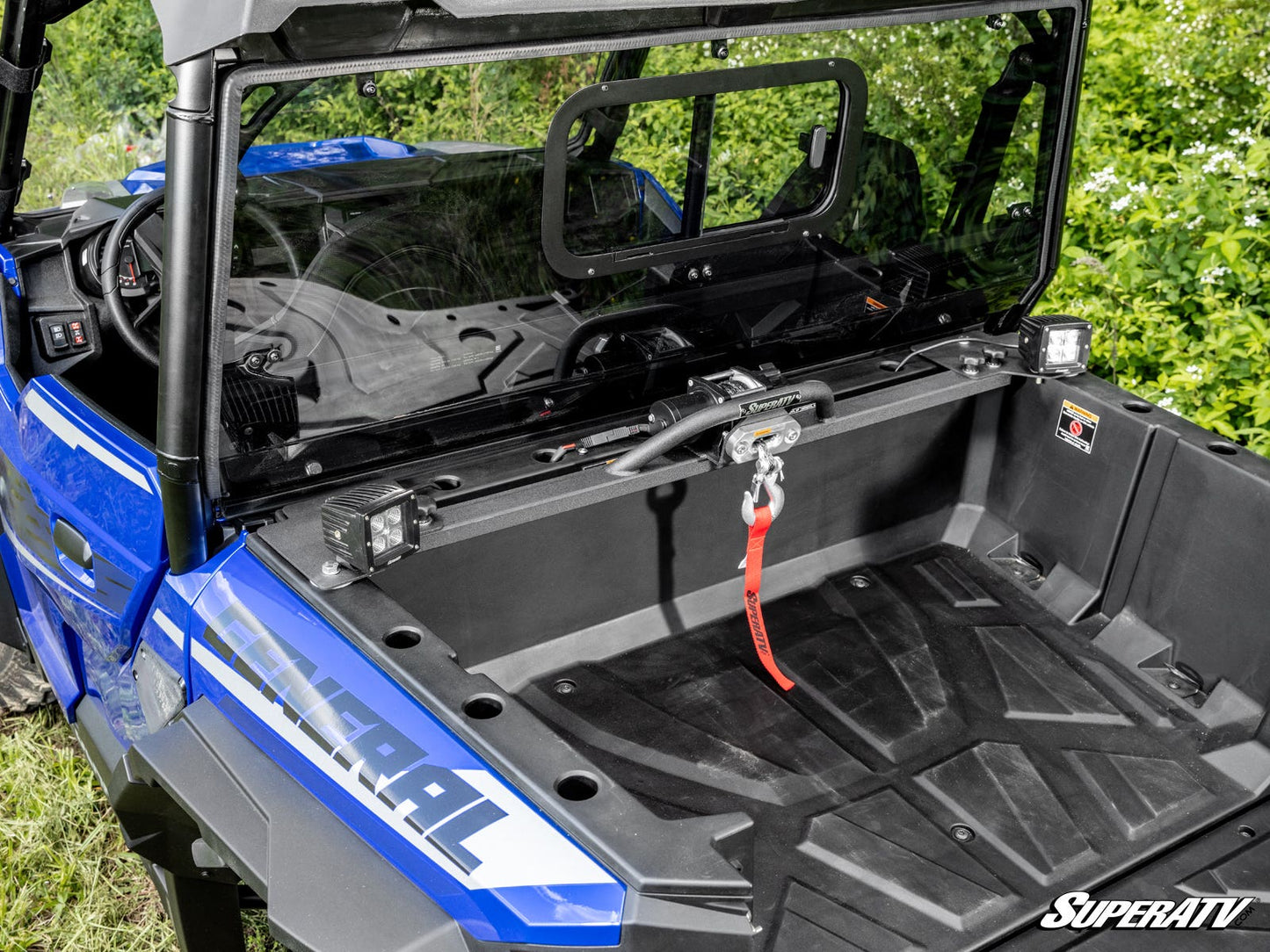 SuperATV Polaris General XP 1000 Bed Winch 500‑Lb Capacity