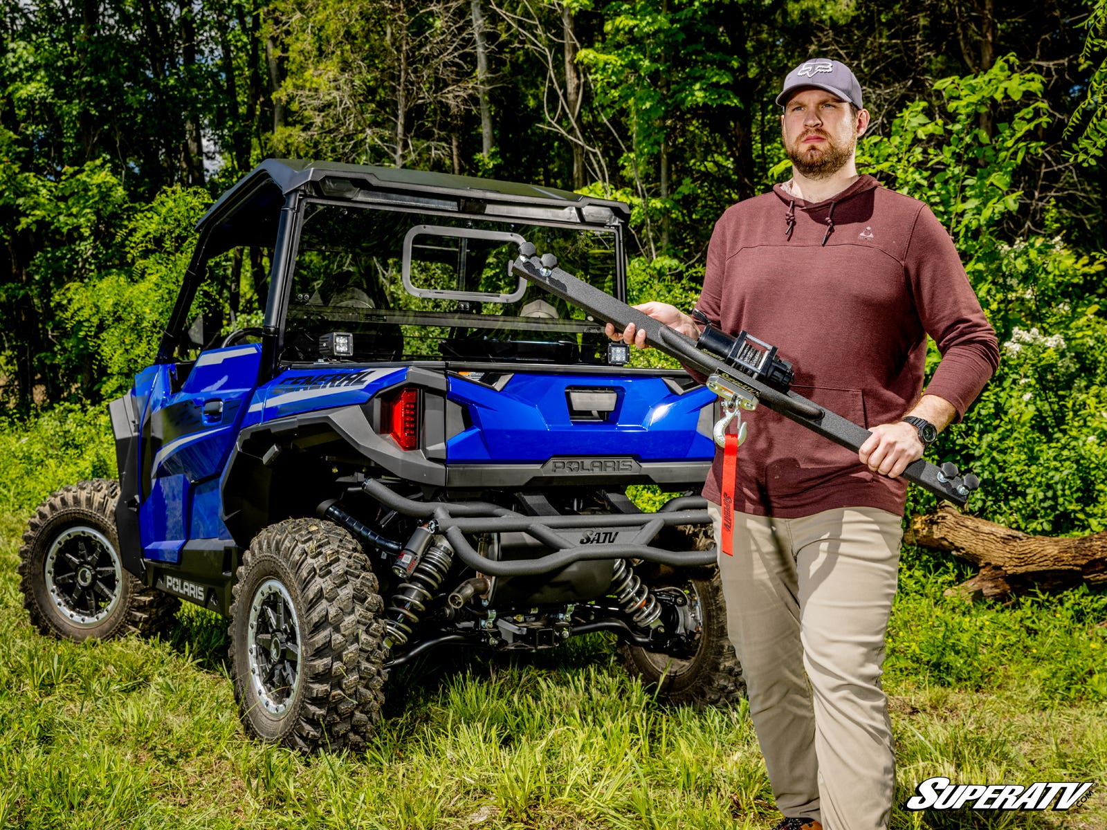 SuperATV Polaris General 1000 Bed Winch 500 Lb
