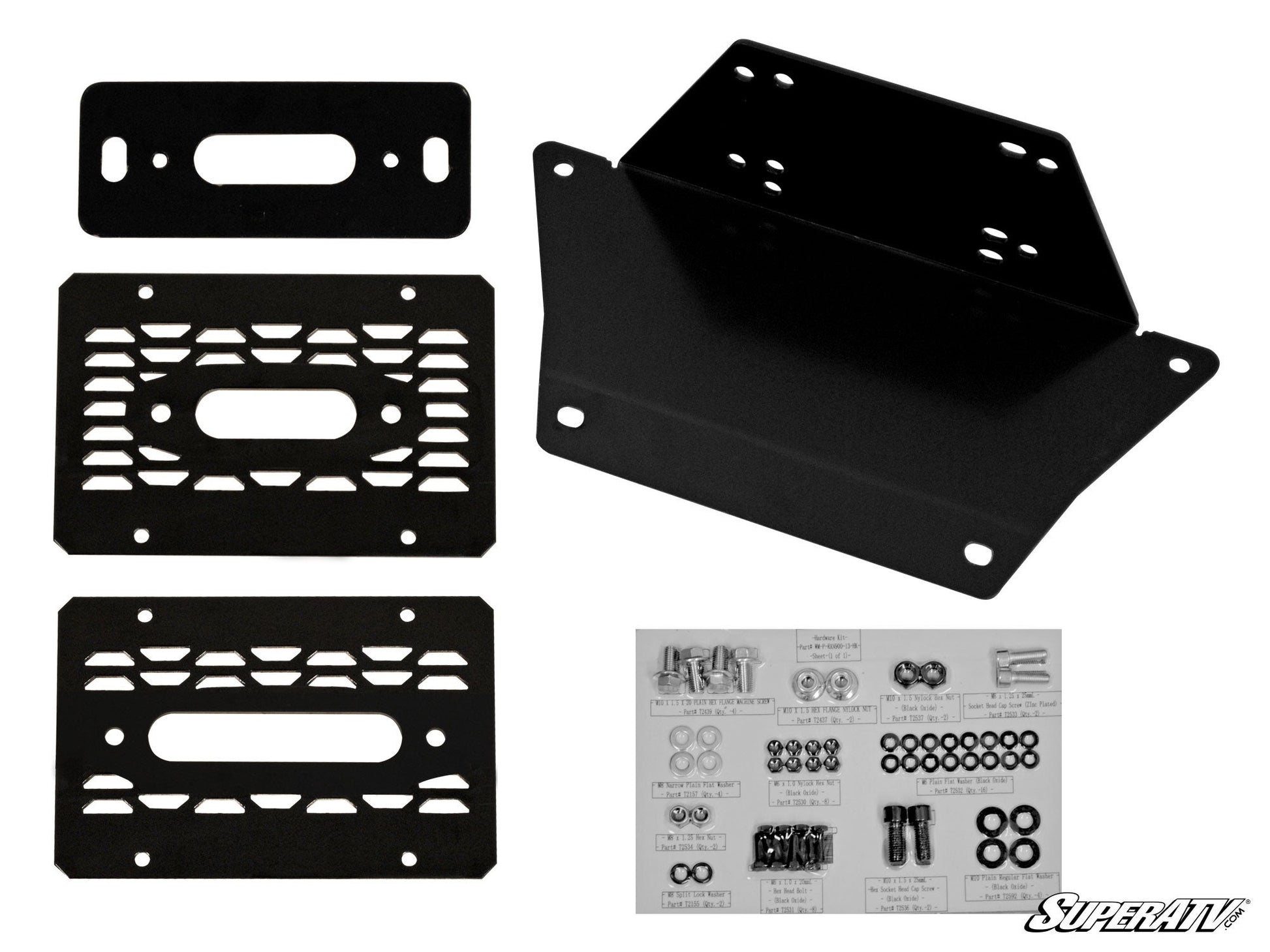 SuperATV Polaris Ranger XP 570 Heavy‑Duty Winch Mounting Plate