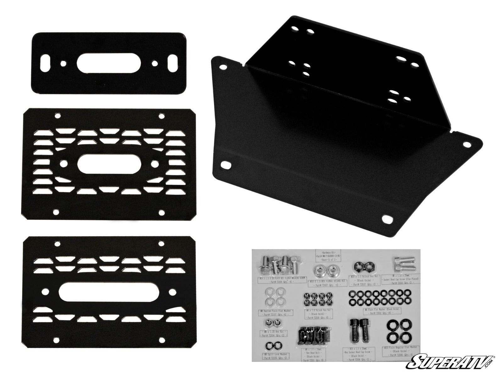 SuperATV Polaris Ranger XP 570 Heavy‑Duty Winch Mounting Plate