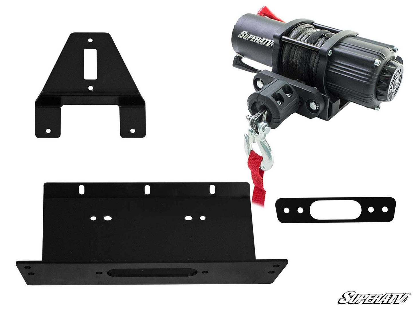 SuperATV Polaris Ranger XP Winch Mounting Plate Heavy-Duty Steel