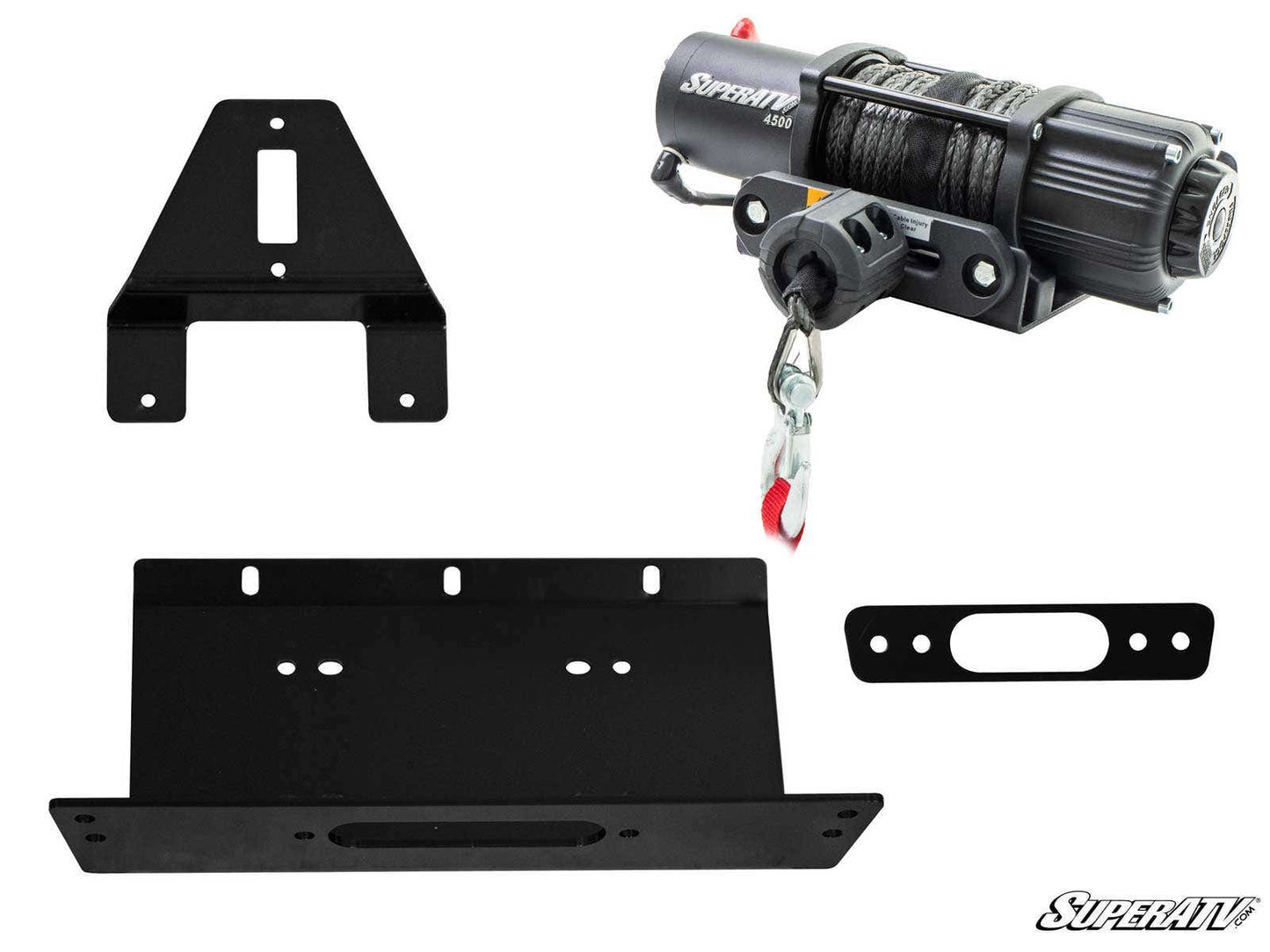 SuperATV Polaris Ranger XP Winch Mounting Plate Heavy-Duty Steel
