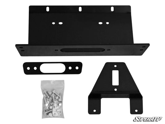 SuperATV Polaris Ranger XP Winch Mounting Plate Heavy-Duty Steel