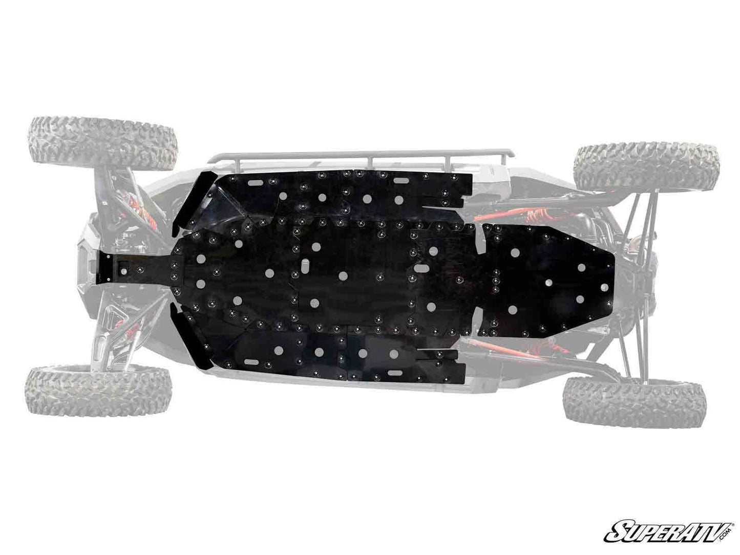 SuperATV Polaris RZR Turbo R 4 Skid Plate 1/2" ARMW