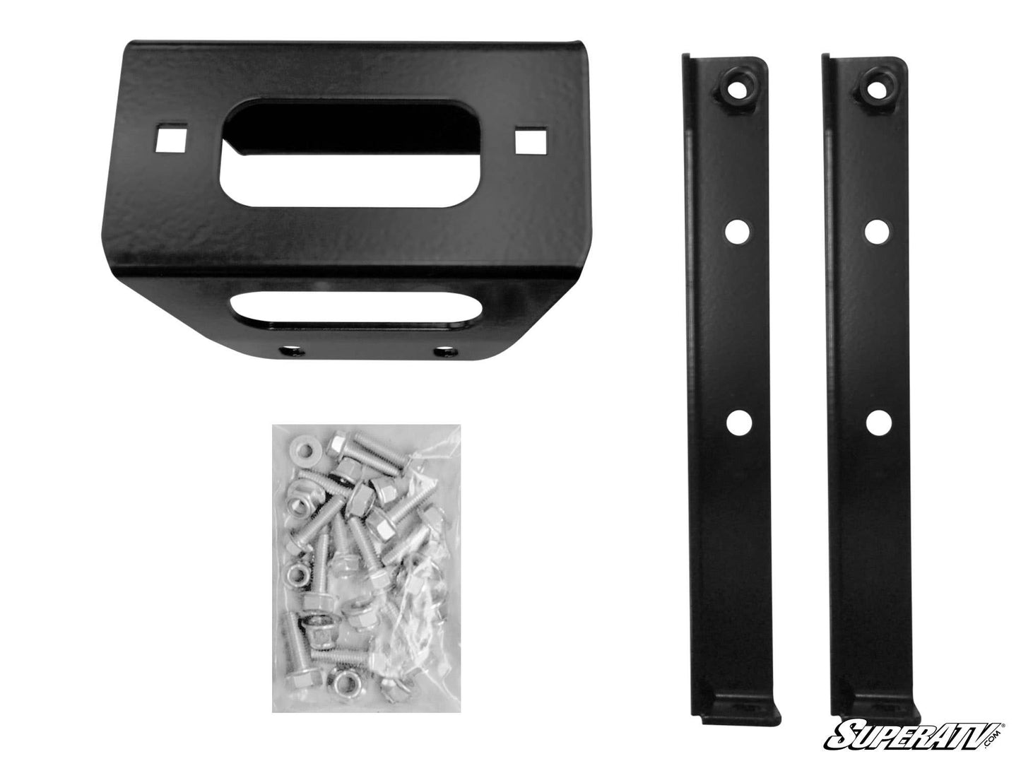 SuperATV Polaris RZR Winch Mounting Plate 3500‑6000 lb Capacity