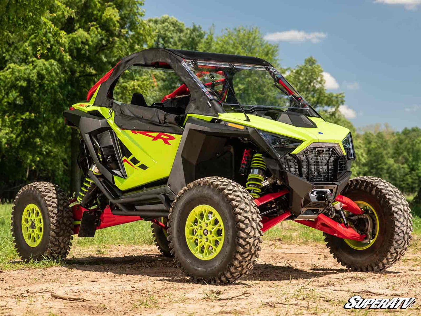 SuperATV Polaris RZR Pro R Winch Mounting Plate Heavy-Duty Steel