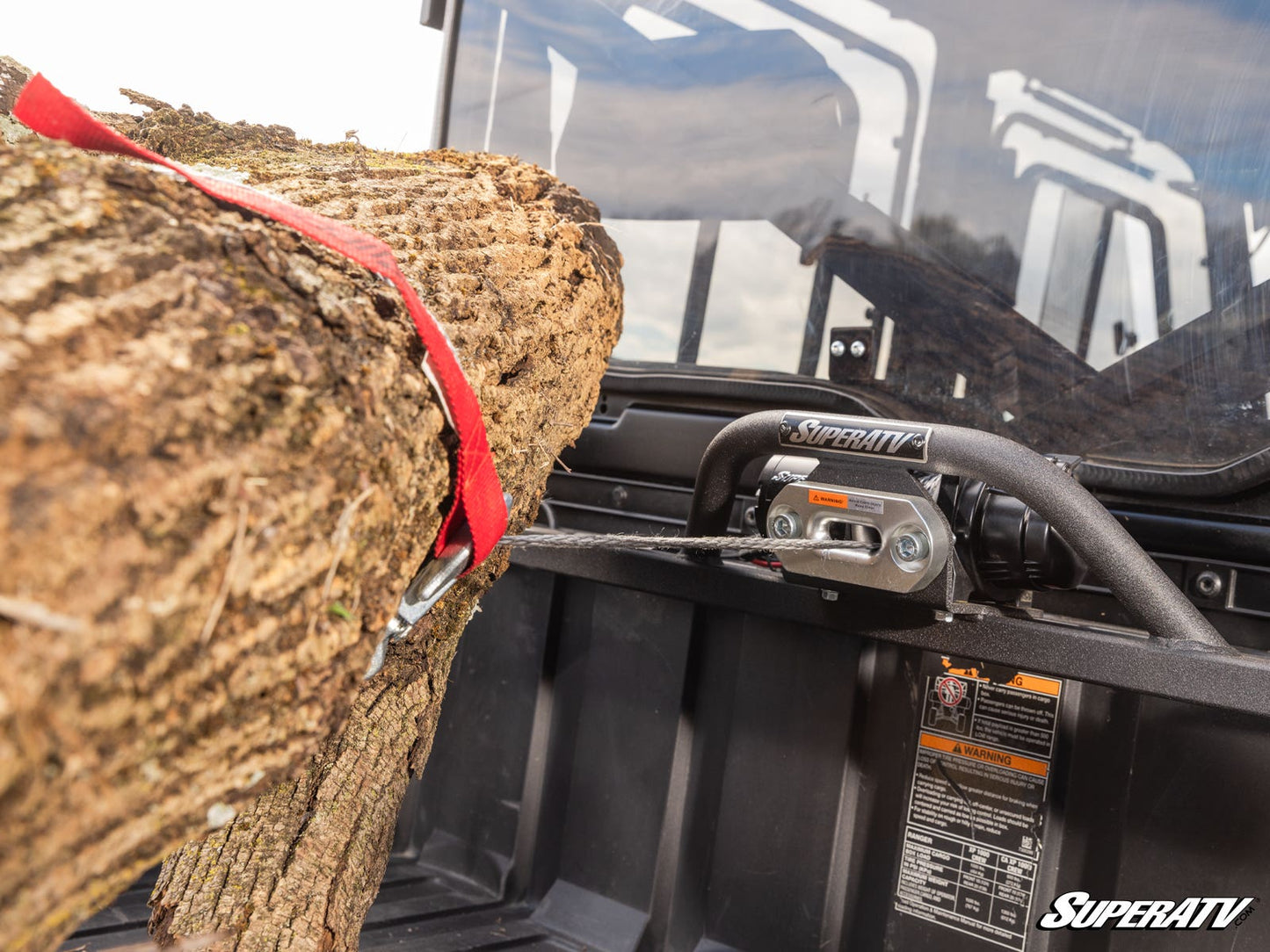 SuperATV Polaris Ranger 1000 Bed Winch 500‑lb