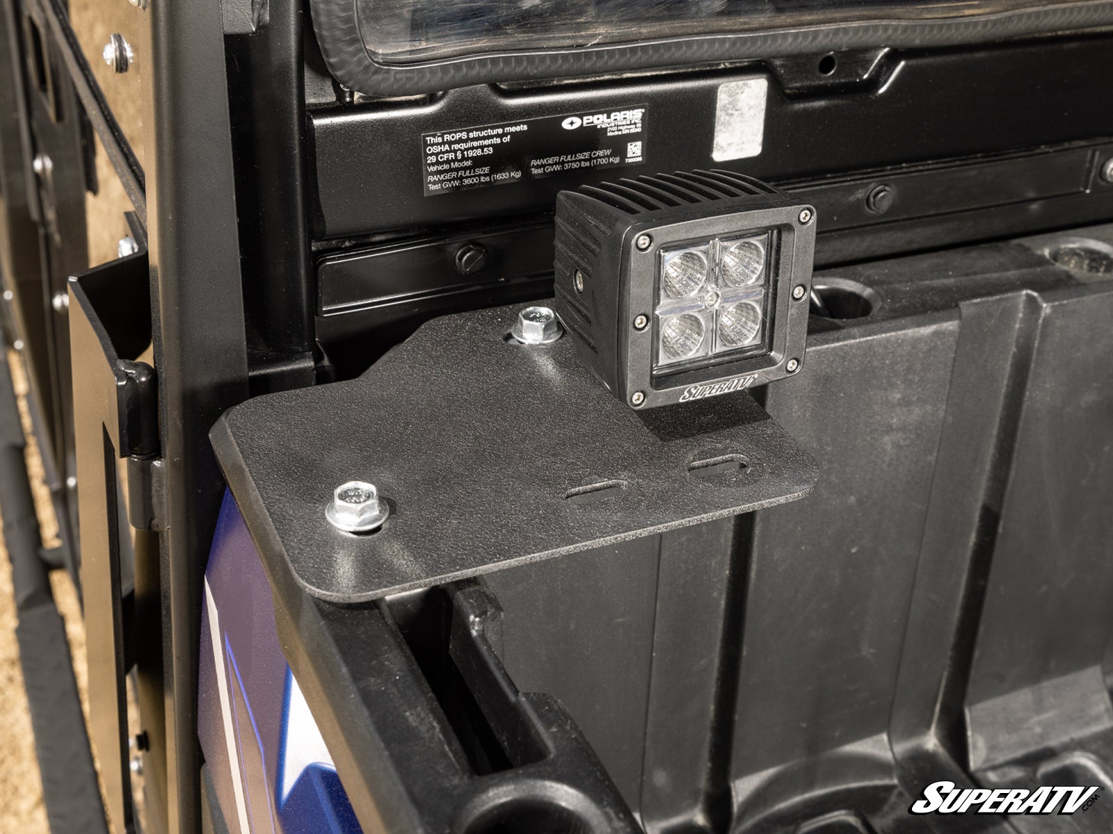 SuperATV Polaris Ranger XP 570 Bed Winch 500‑lb Capacity