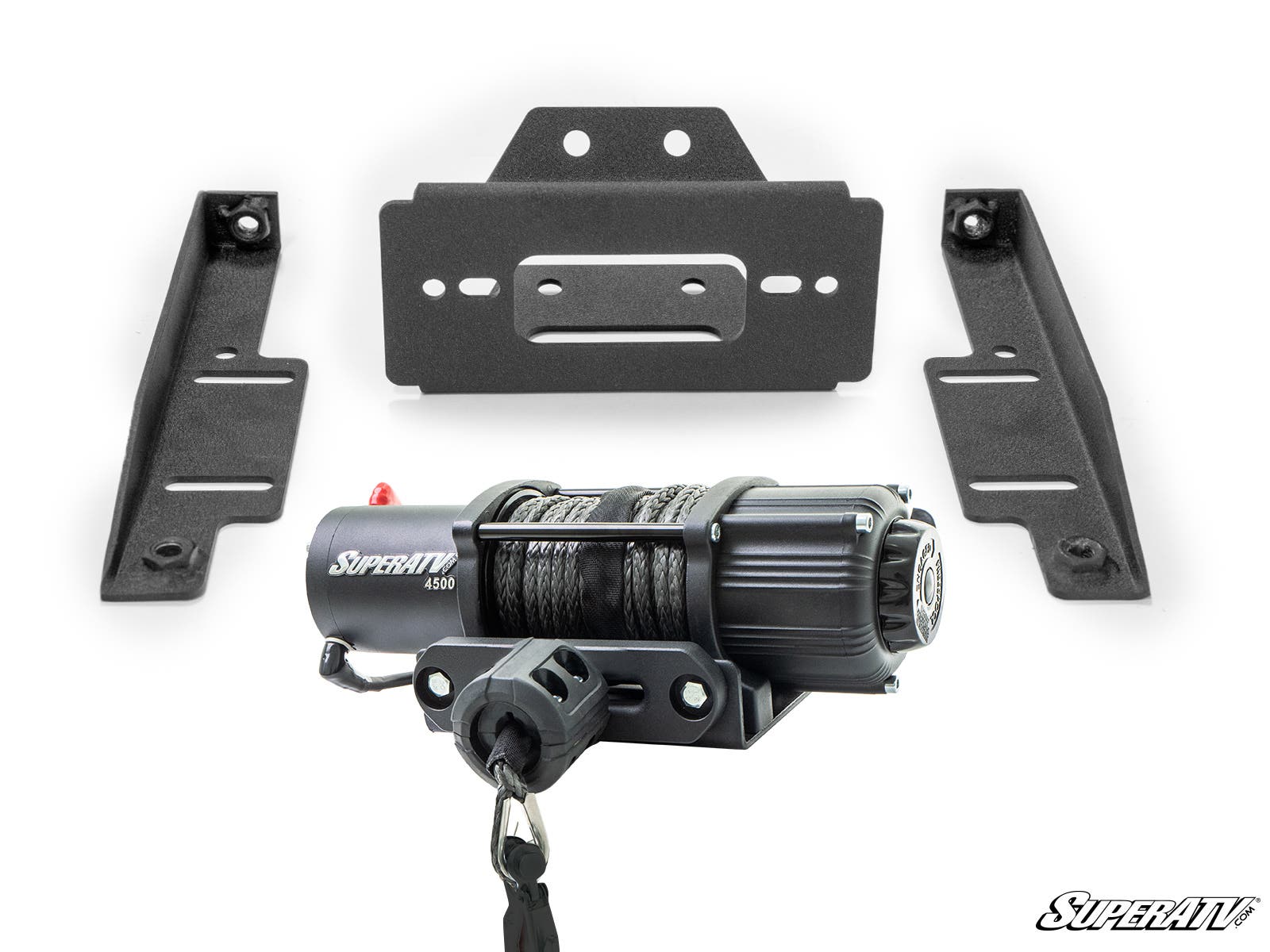 SuperATV Polaris RZR Winch Mounting Plate 3500‑6000 lb Capacity