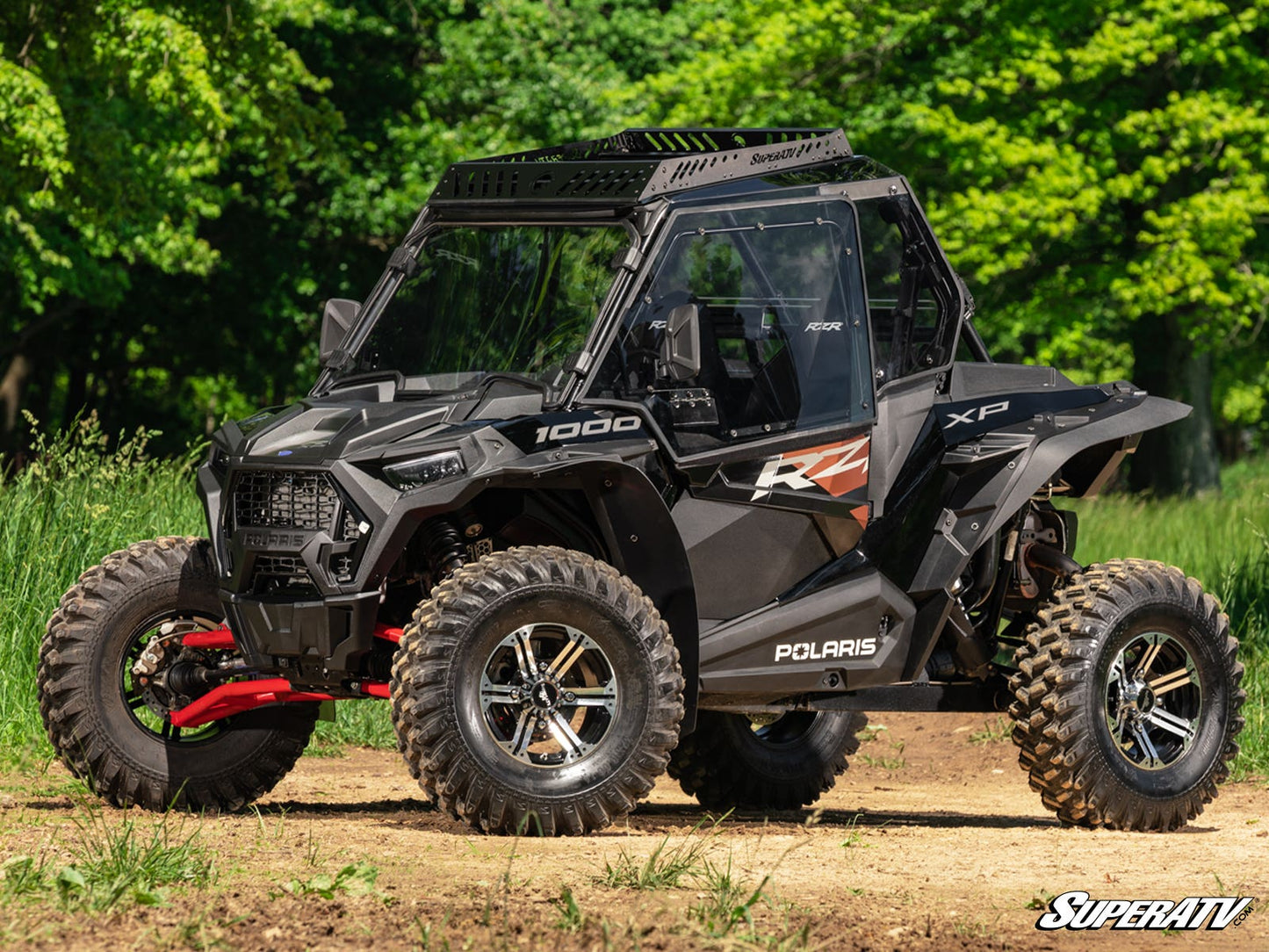 SuperATV Polaris RZR XP Turbo Upper Doors, Scratch‑Resistant Polycarbonate