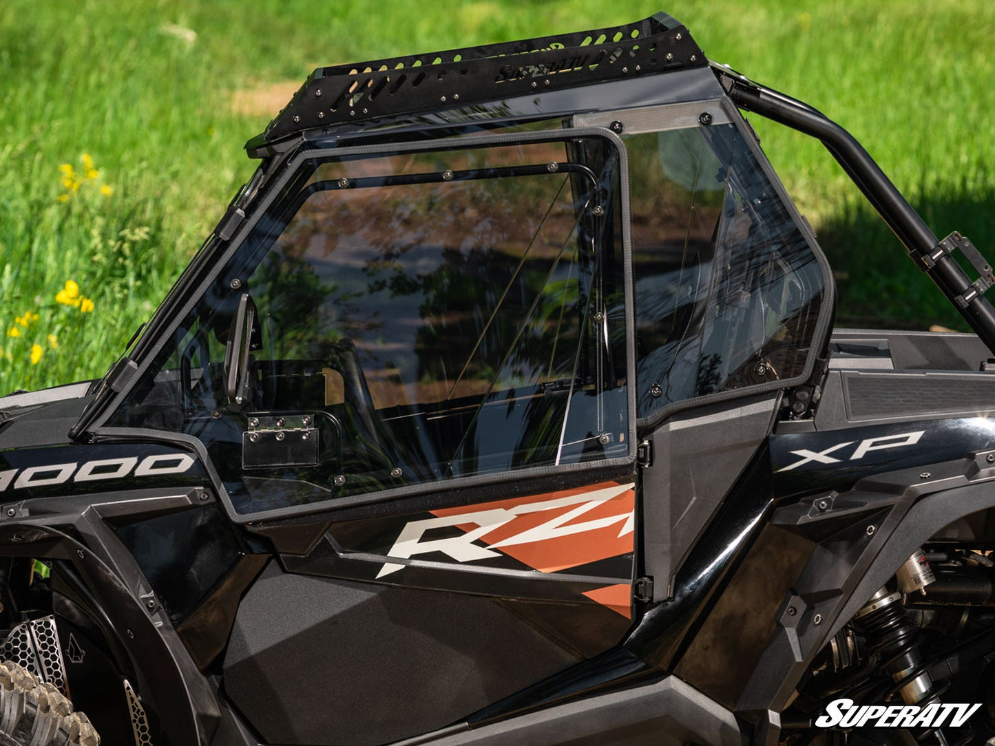 SuperATV Polaris RZR XP Turbo Upper Doors, Scratch‑Resistant Polycarbonate