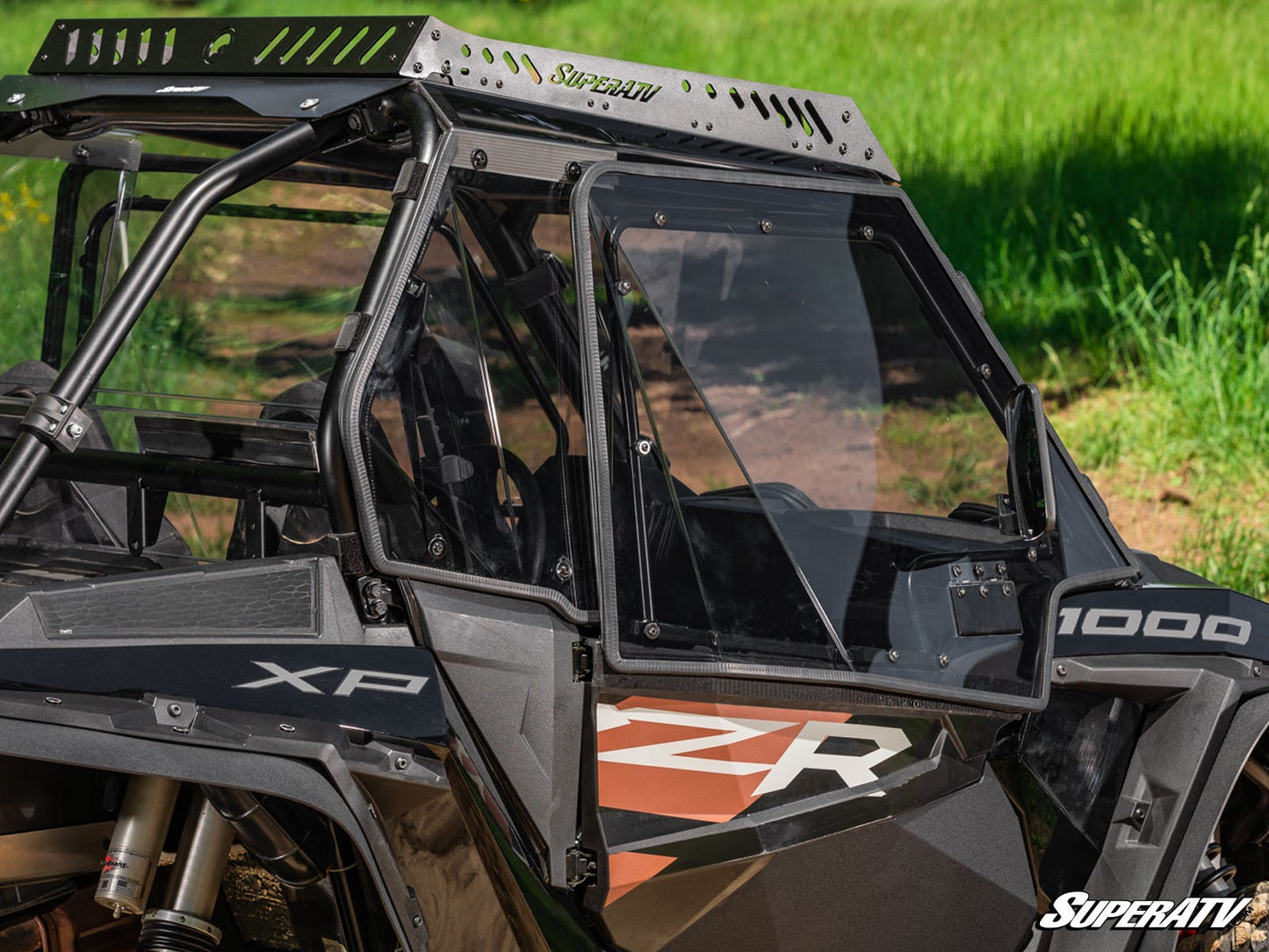 SuperATV Polaris RZR XP Turbo Upper Doors, Scratch‑Resistant Polycarbonate