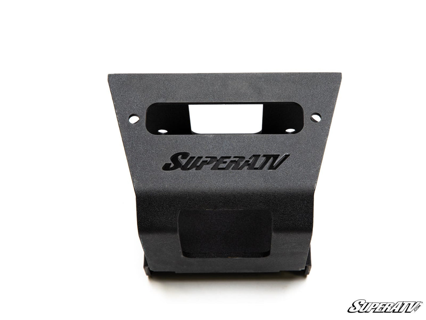 SuperATV Winch Mounting Plate Heavy‑Duty Steel for Polaris Scrambler