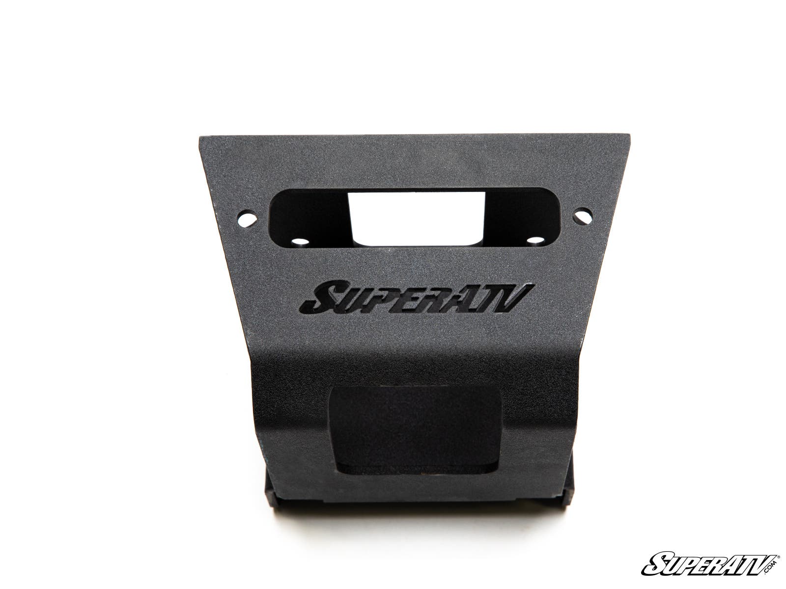 SuperATV Winch Mounting Plate Heavy‑Duty Steel for Polaris Scrambler