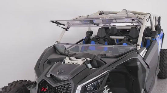 Kemimoto Scratch Resistant Flip Windshield for Can‑Am Maverick X3/X3 MAX