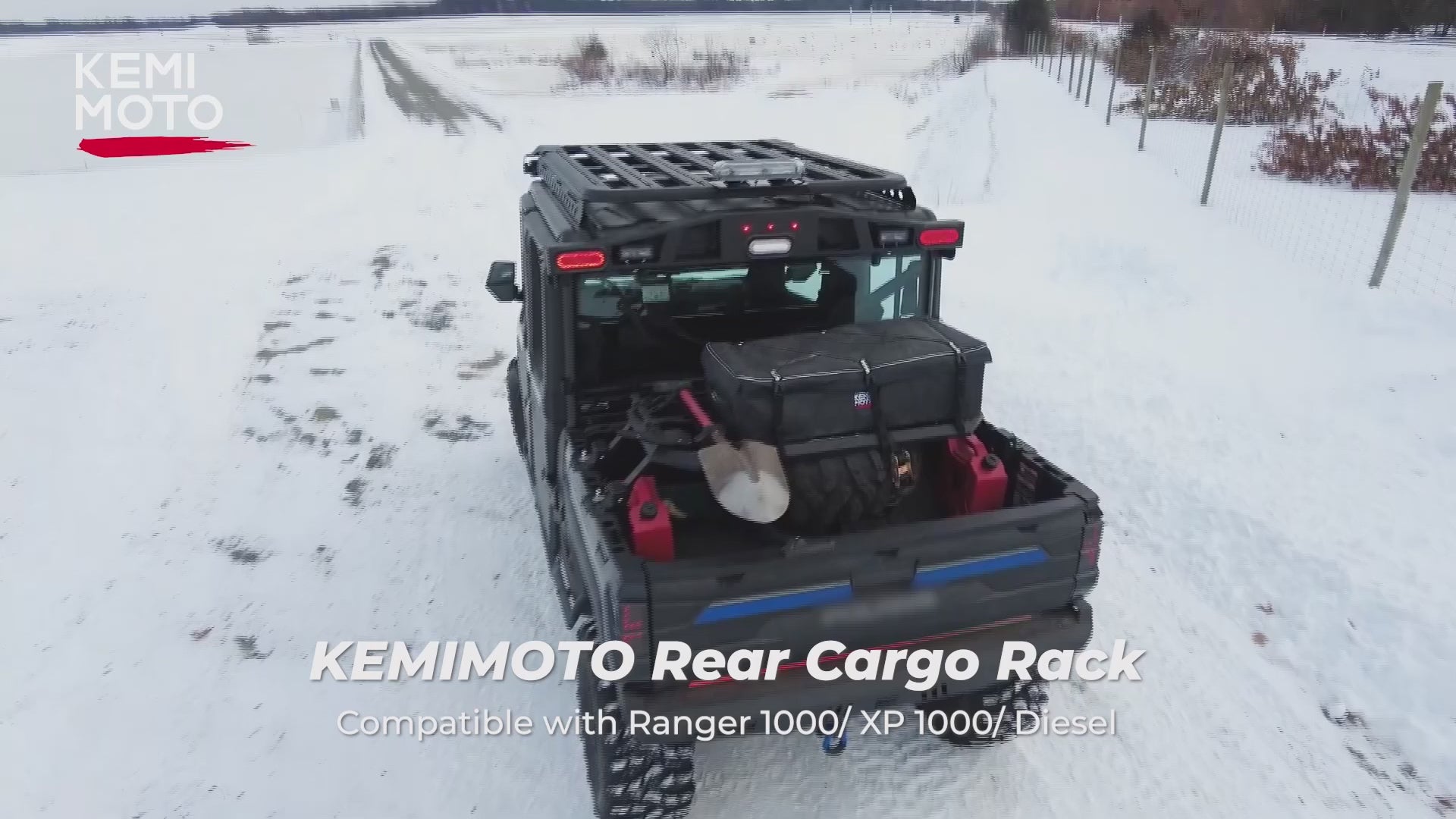 Kemimoto Rear Rack for Polaris Ranger 1000 XP 1000 Diesel
