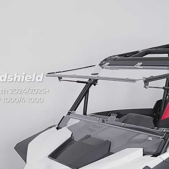 Kemimoto Full Split Windshield, All-Weather Adaptable, Polaris XP 1000/4 1000