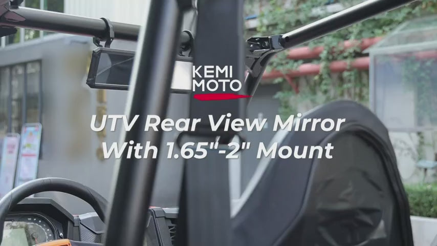 Kemimoto Ultra-Wide UTV Rear View Mirror 15" Sturdy Gear Clamp