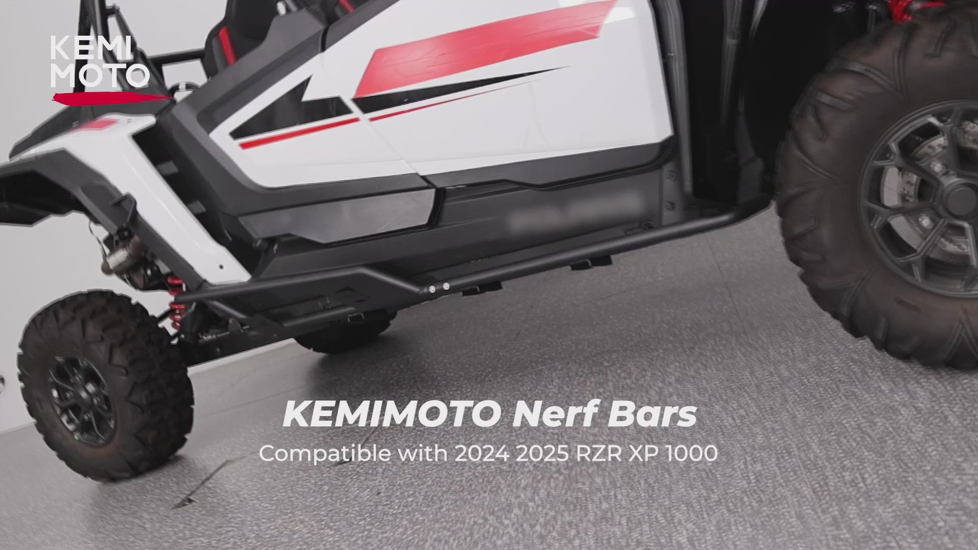 Kemimoto Nerf Bars Rock Sliders Heavy‑Duty Steel UV‑Coated