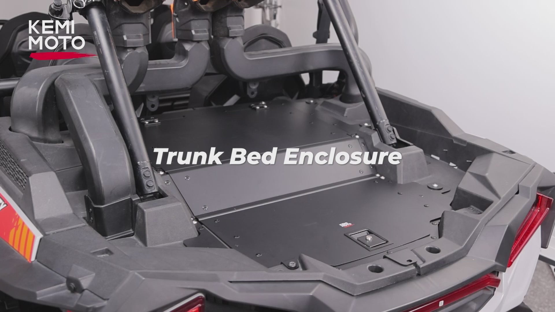 Kemimoto Aluminum Trunk Enclosure for Polaris RZR XP 1000 Black
