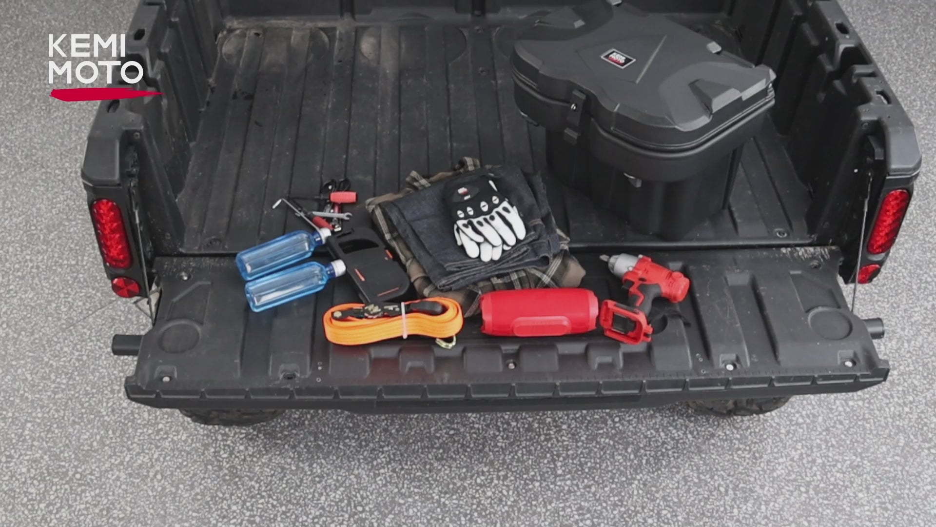 Kemimoto 21L Storage Box for Can‑Am Defender & Commander Black