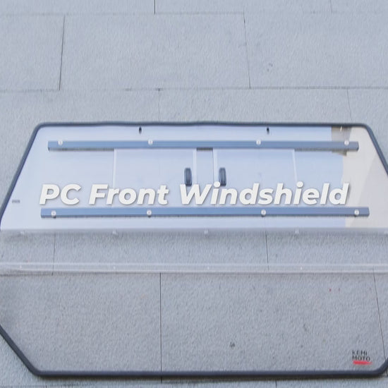 Kemimoto Full Rear Windshield with Sliding Window for Polaris RZR
