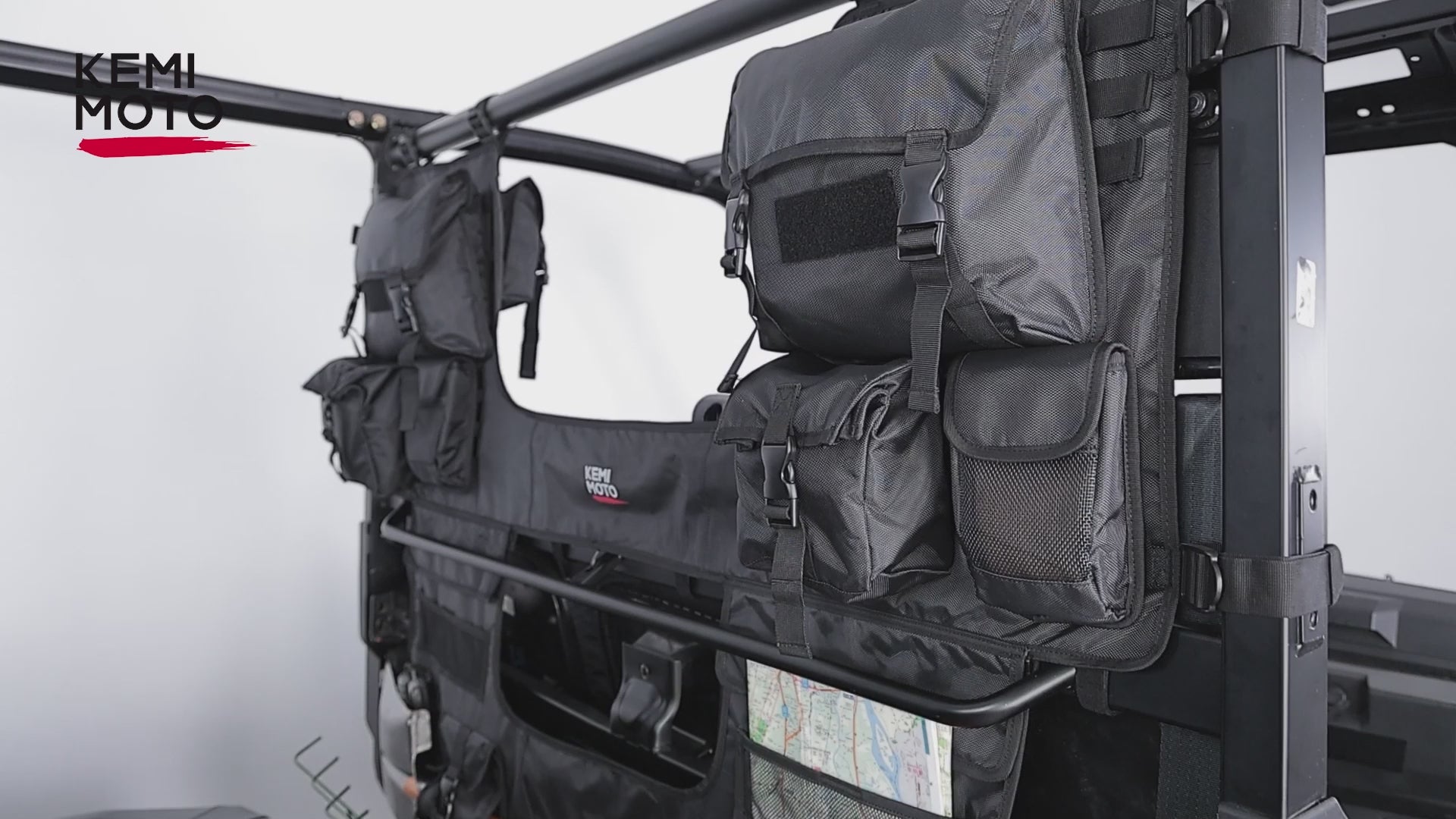 Kemimoto Heavy Duty Canvas UTV Tool Bag Rack