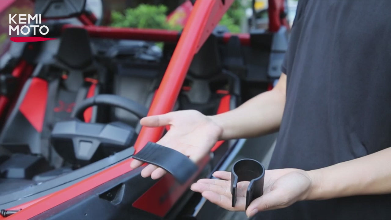 Kemimoto Cab Pack Seat Bag & Side Mirror for Polaris RZR