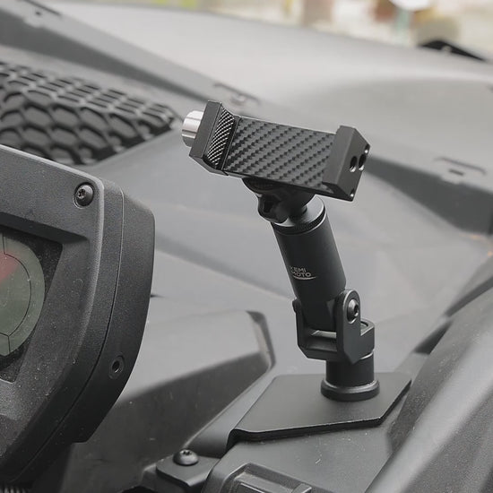 Kemimoto 360° Adjustable CNC Phone Mount for Can‑Am Maverick X3/MAX