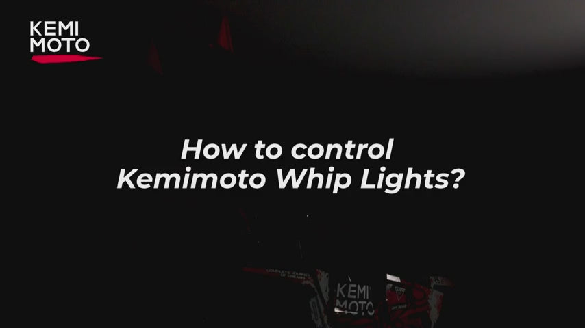 Kemimoto 5FT Whip Lights with Spring Bases