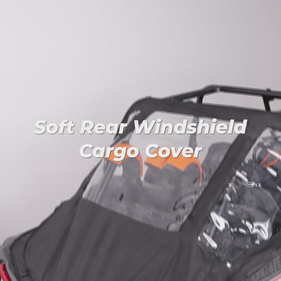 Kemimoto Extended Rear Windshield with Cargo Cover for Polaris RZR