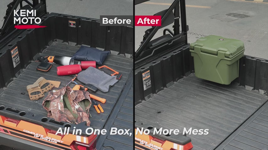 Kemimoto 20L Cargo Storage Box for Polaris Ranger & General