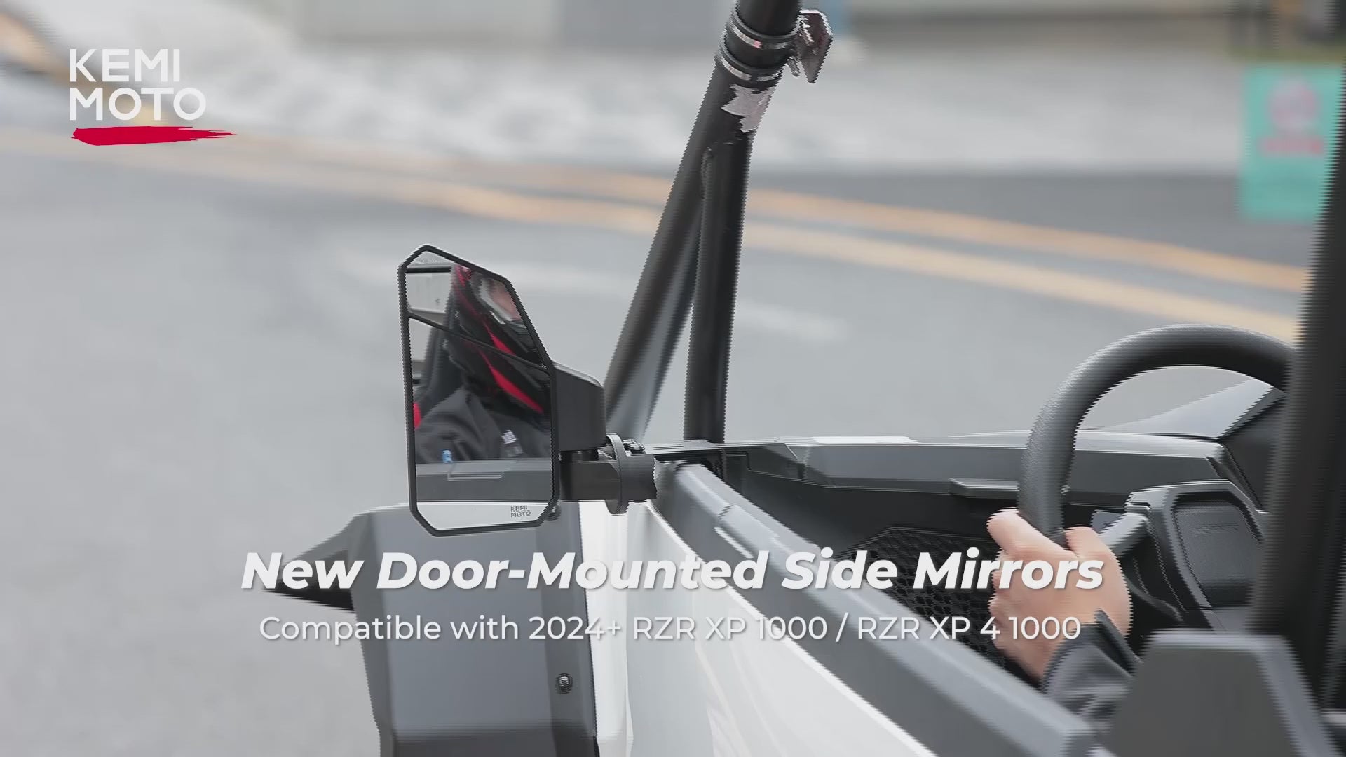 Kemimoto 2-Segment Convex Door Mirrors Polaris RZR XP 1000/4 2024-2025