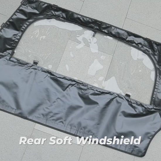 Kemimoto Rear Windshield with Zipper for Polaris RZR 570/800